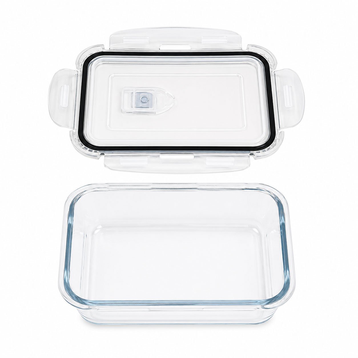 3PC Rectangular Glass Food Storage Container Set