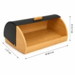 Bamboo Roll Top Bread Bin with Sliding Cover