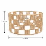Wicker Rattan Natural Drum Pendant Lampshade 38cm
