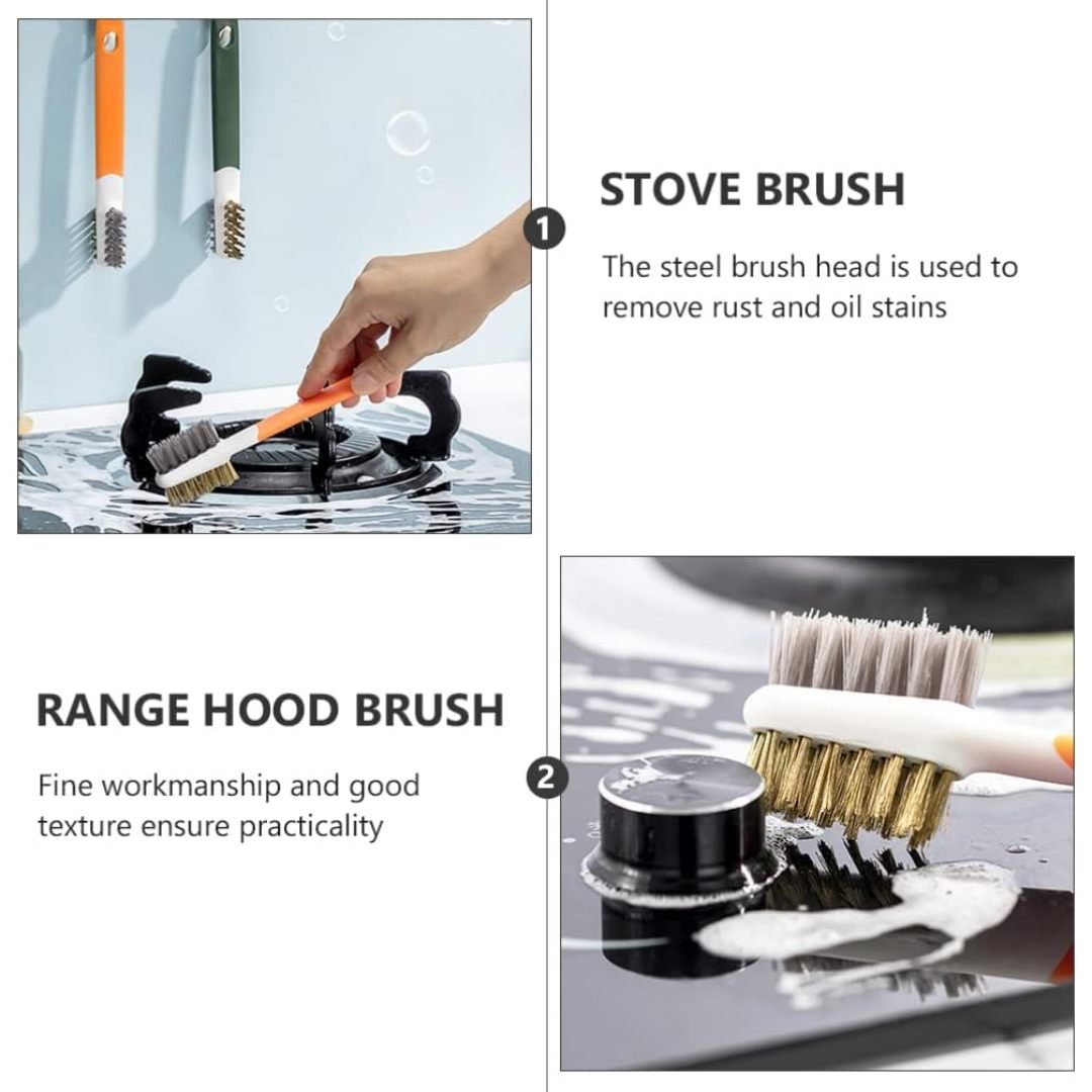 Gas Stove Cleaning Brush with Scraper