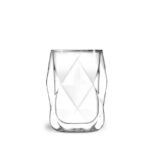 Borosilicate Double Wall Glass Set of 2 Diamond Shape 250ml