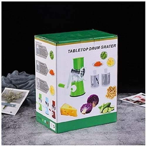 3 In 1 Manual Rotary Drum Vegetable Grater Red