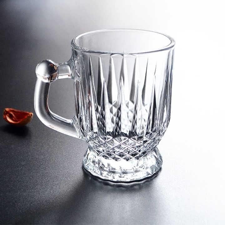 Crystal Glass Teacups Set of 6 155 ml