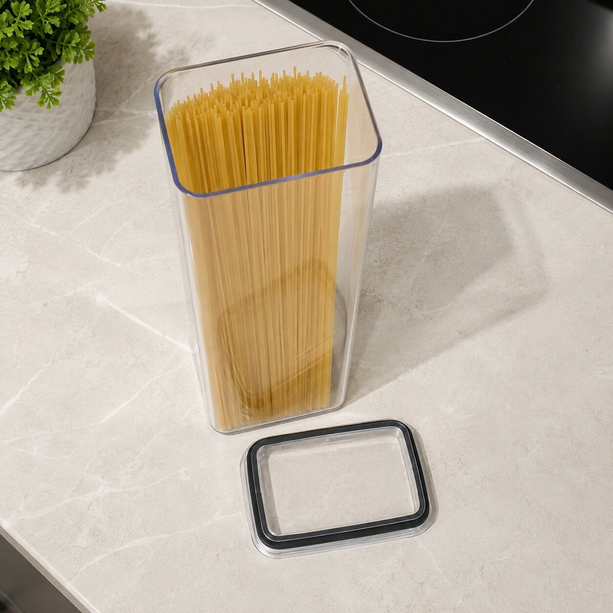 4.1L rectangular BPA-free food storage box with airtight silicone seal