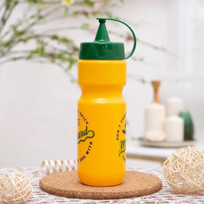 BPA-free plastic mayonnaise squeeze bottle with dispensing cap