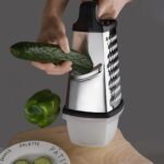 4-Sided Vegetable Grater with Container and Handle
