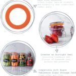 Orange Silicone Jar Sealing Rings Set of 10