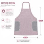 Waterproof Kitchen Apron with 2 Side Towel Pockets