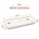 Floral Oval Ceramic Service Plate 19.7 cm