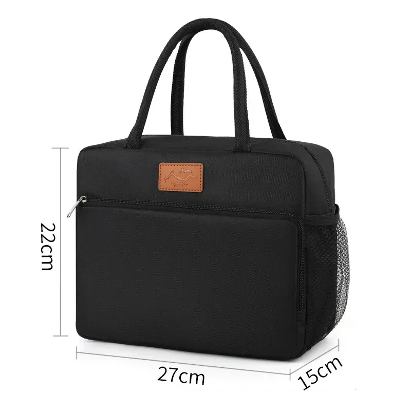 Insulated Thermal Lunch Bag with Storage Pockets