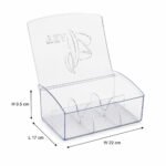 6-Compartment Clear Plastic Tea Bag Organizer