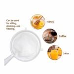 fabric labneh cloth strainer with white plastic handle for yogurt filtering