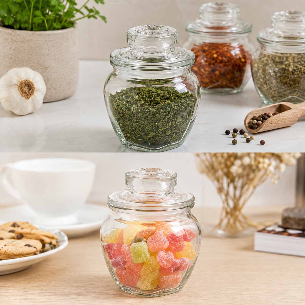 Mini Glass Jar With Airtight Lid 150 ml