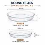 glass baking dish set with 1.5L and 2.5L dishes