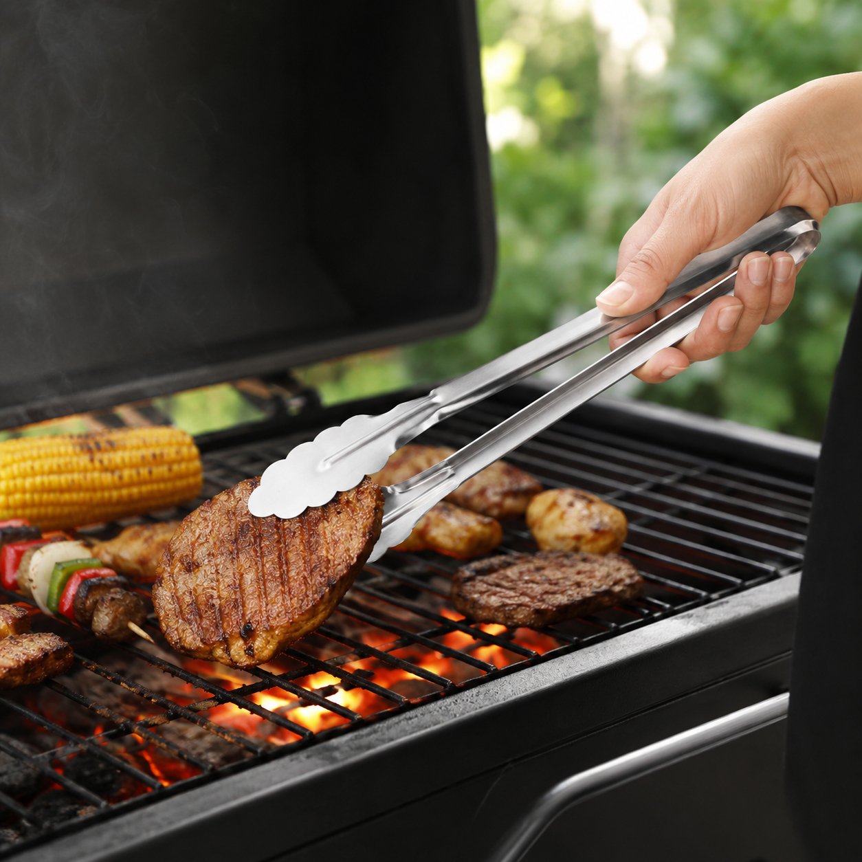 BBQ tong, service tong, grilling tong, 36 cm tong