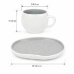 ceramic tea set with 6 cups and 6 matching saucers