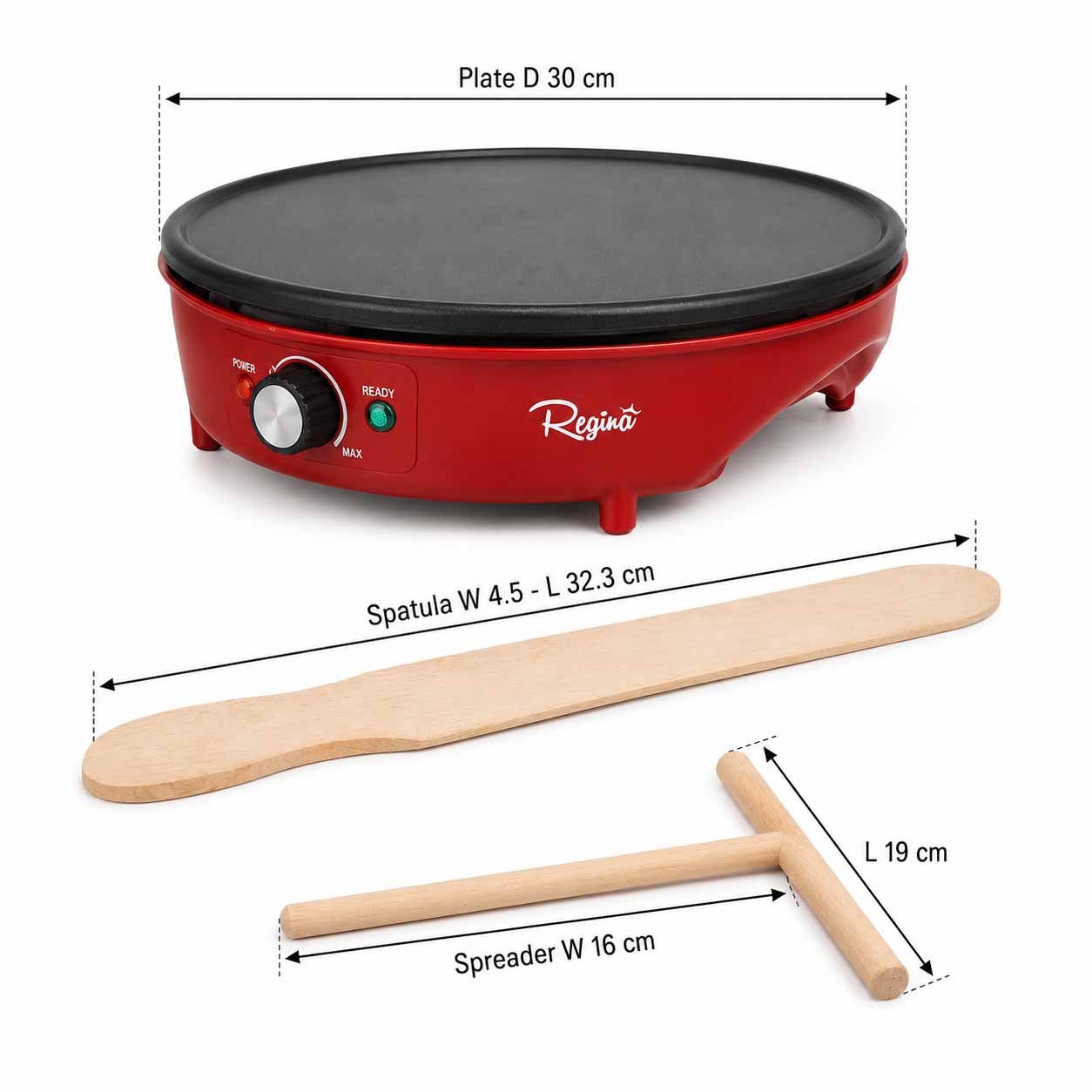 Regina REG-3838 Electric Crepe Maker 1400W With Tools