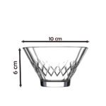 Pasabahce Vanilla glass bowl set 170ml dessert bowls 6 pieces