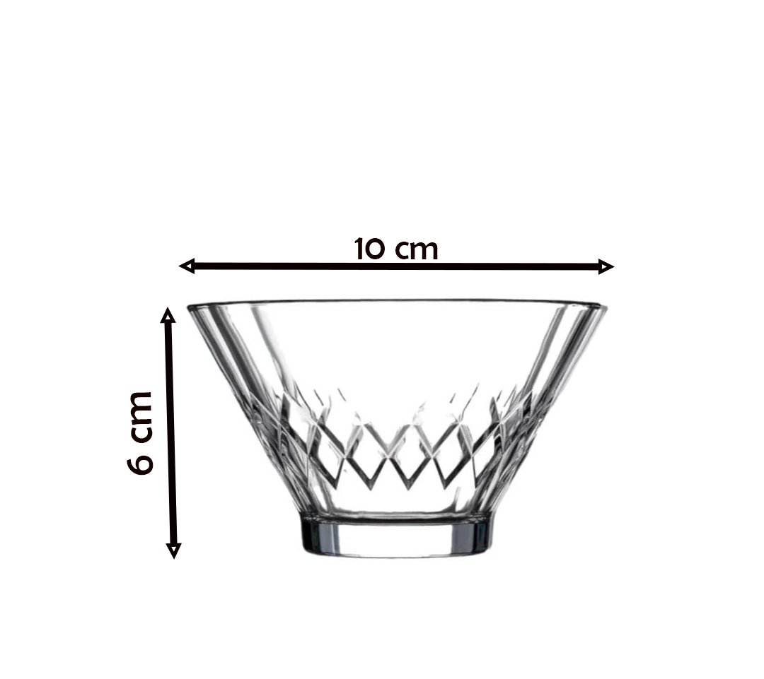 Pasabahce Vanilla glass bowl set 170ml dessert bowls 6 pieces