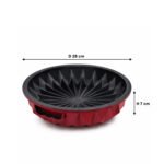 Geometric Aluminium Cake Mold Red 28cm
