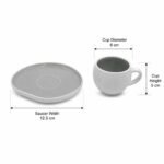 Ceramic Coffee Set of 6 Cups and 6 Saucers