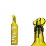 Olive Green Square Oil Dispenser Bottle 500 ml