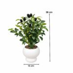Modern Artificial Olive Plant in White Pot 38 cm