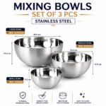 Stainless Steel Mixing Bowls Set of 3