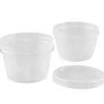 Small Round Food Storage Container with Strainer