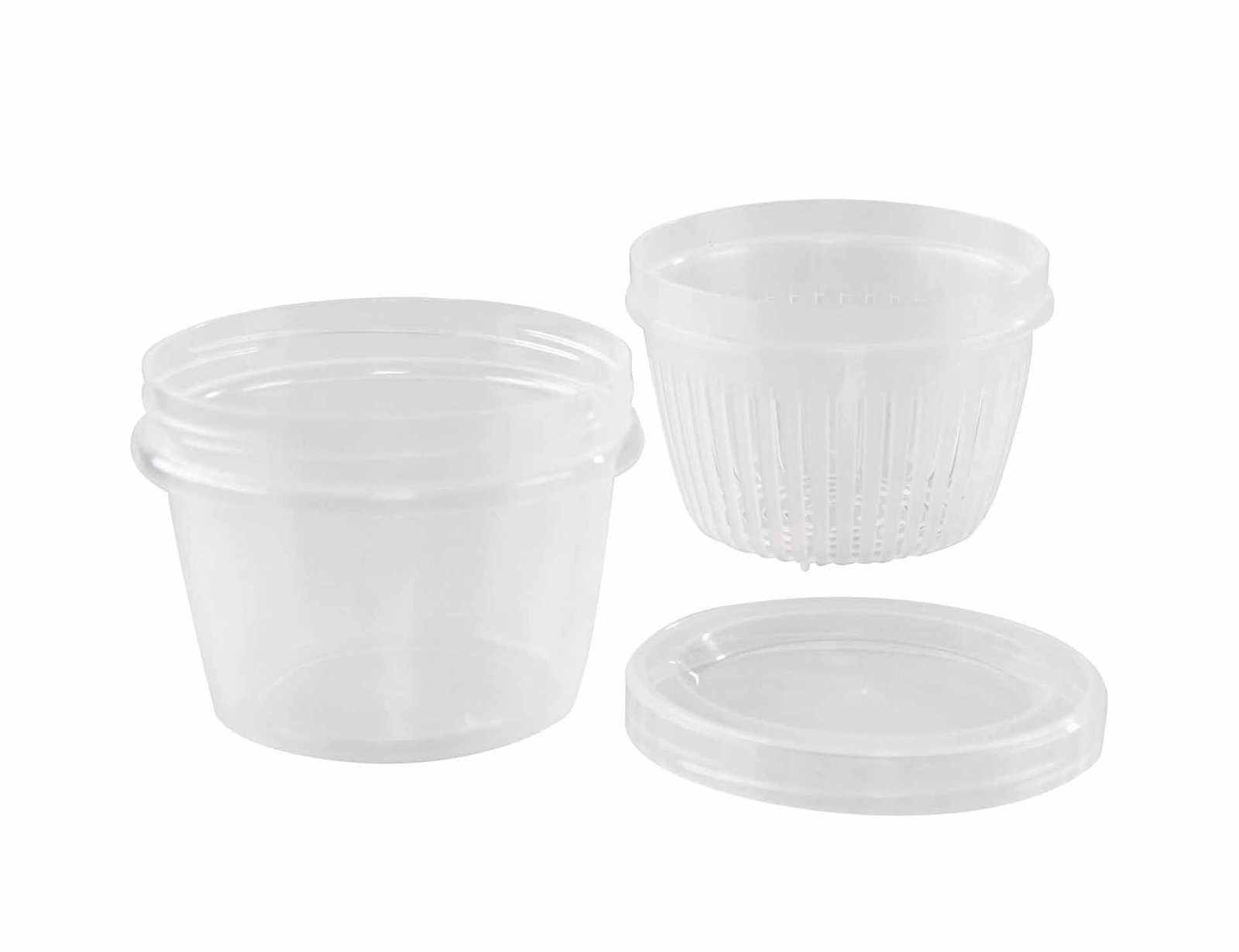 Small Round Food Storage Container with Strainer