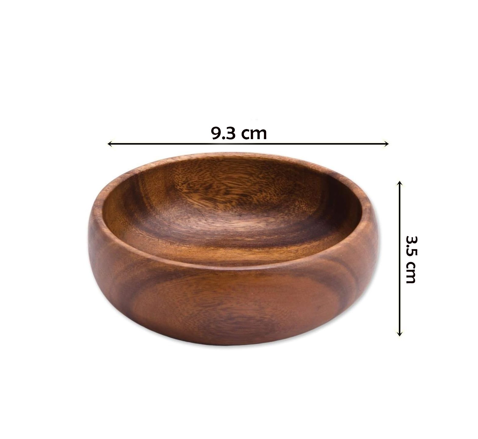 SET OF 4 SMALL WOOD BOWLS FOR DIPS & SNACKS - Image 2