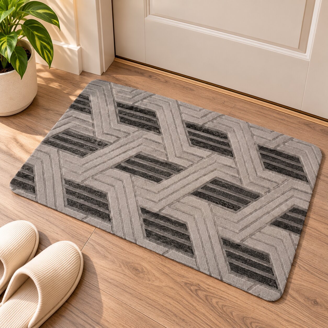 NON-SLIP DECORATIVE INDOOR FLOOR MAT 48X78CM - Image 1