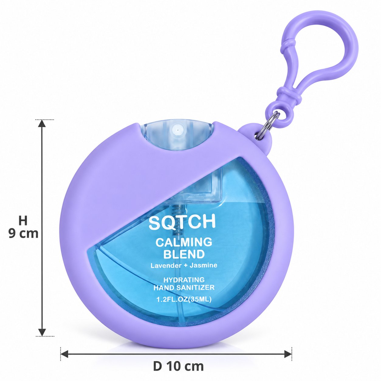 HYDRATING HAND SANITIZER 35ML WITH KEYCHAIN CLIP