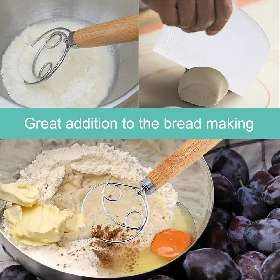 SOURDOUGH BREAD BAKING SET WITH PROOFING BASKET