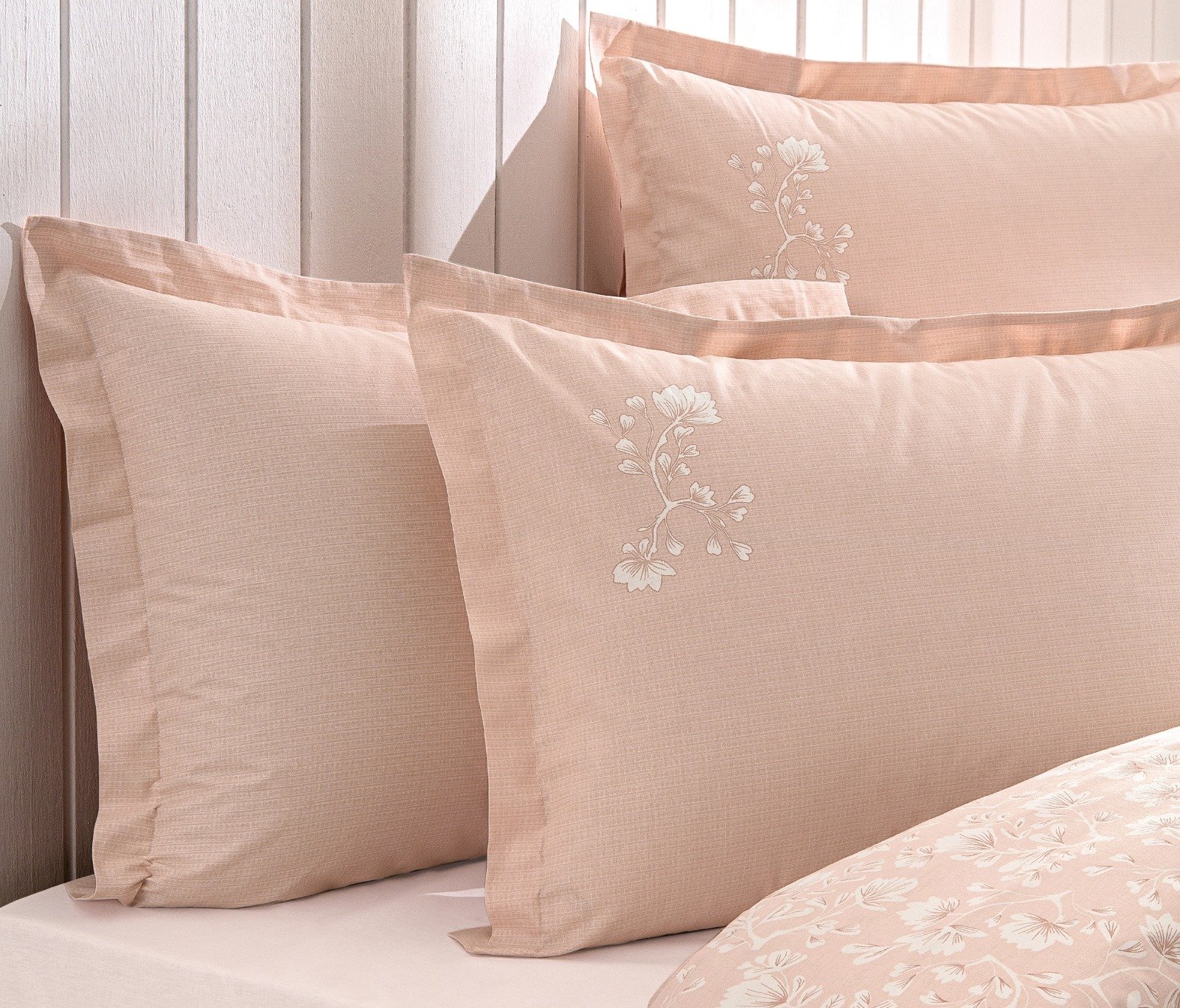 PENINE POWDER 100% COTTON QUEEN DUVET COVER SET