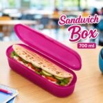 BPA-Free Sandwich Box with Hinged Lid