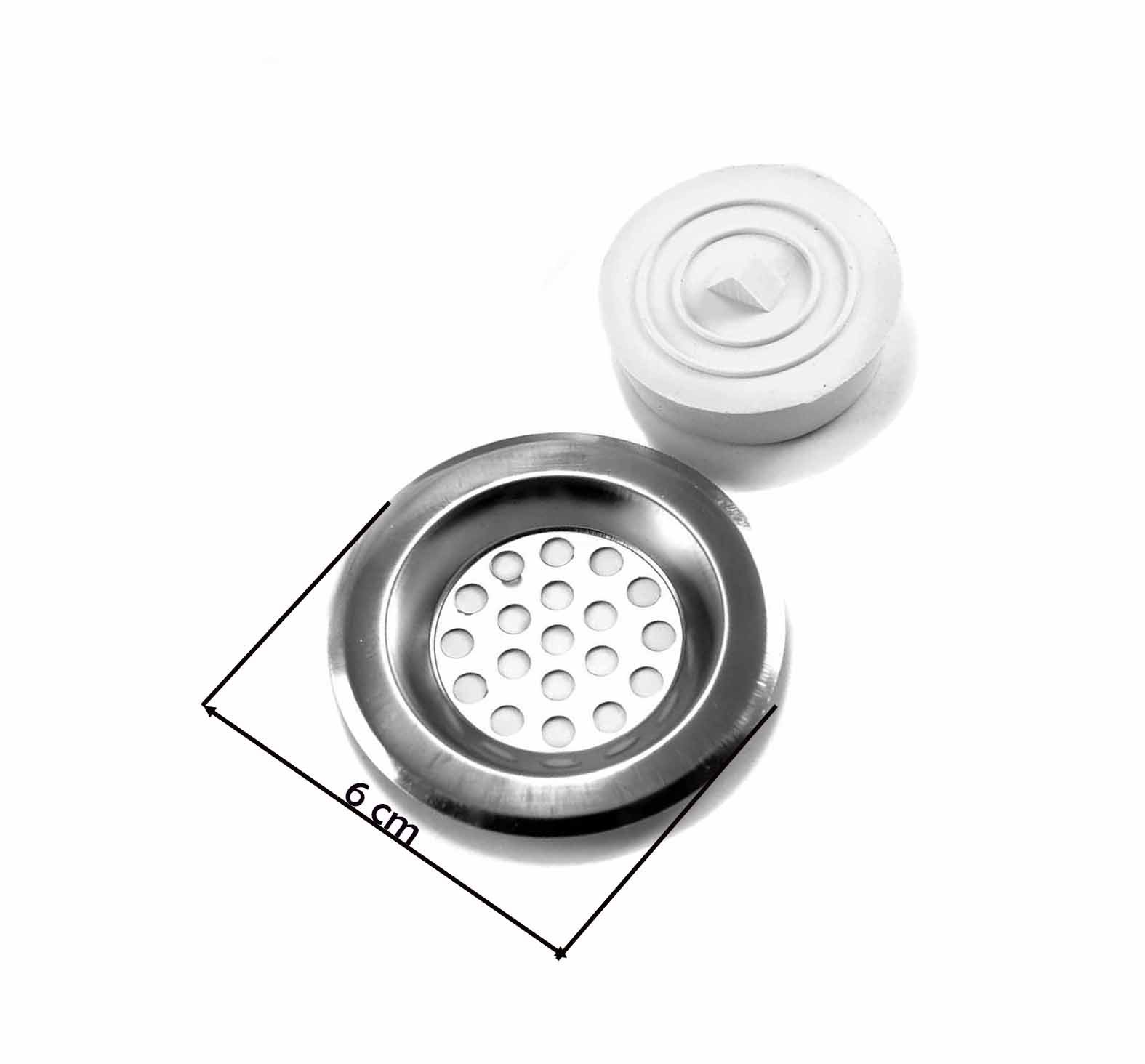 KITCHEN SINK STRAINER & STOPPER SET 6 CM