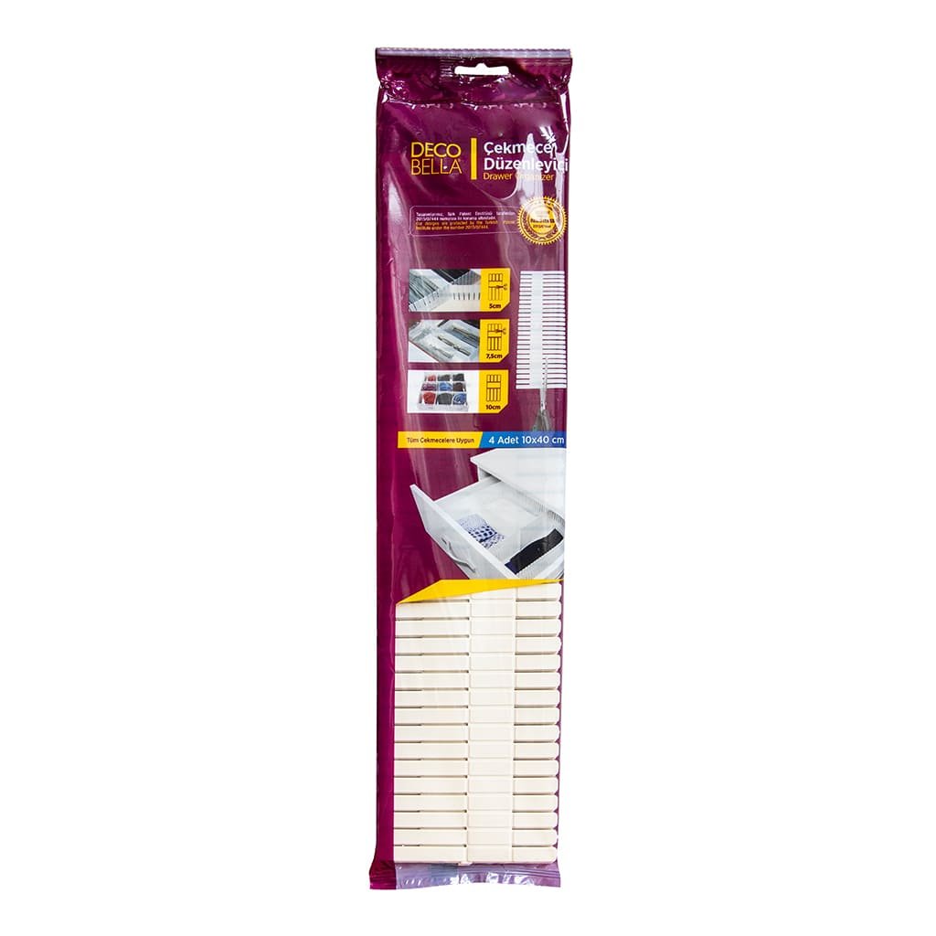 ADJUSTABLE DRAWER GRID DIVIDER SET 4 PCS 10*40 CM - Image 7
