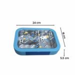 Stainless Steel football 3-Compartment Lunch Box 970ML