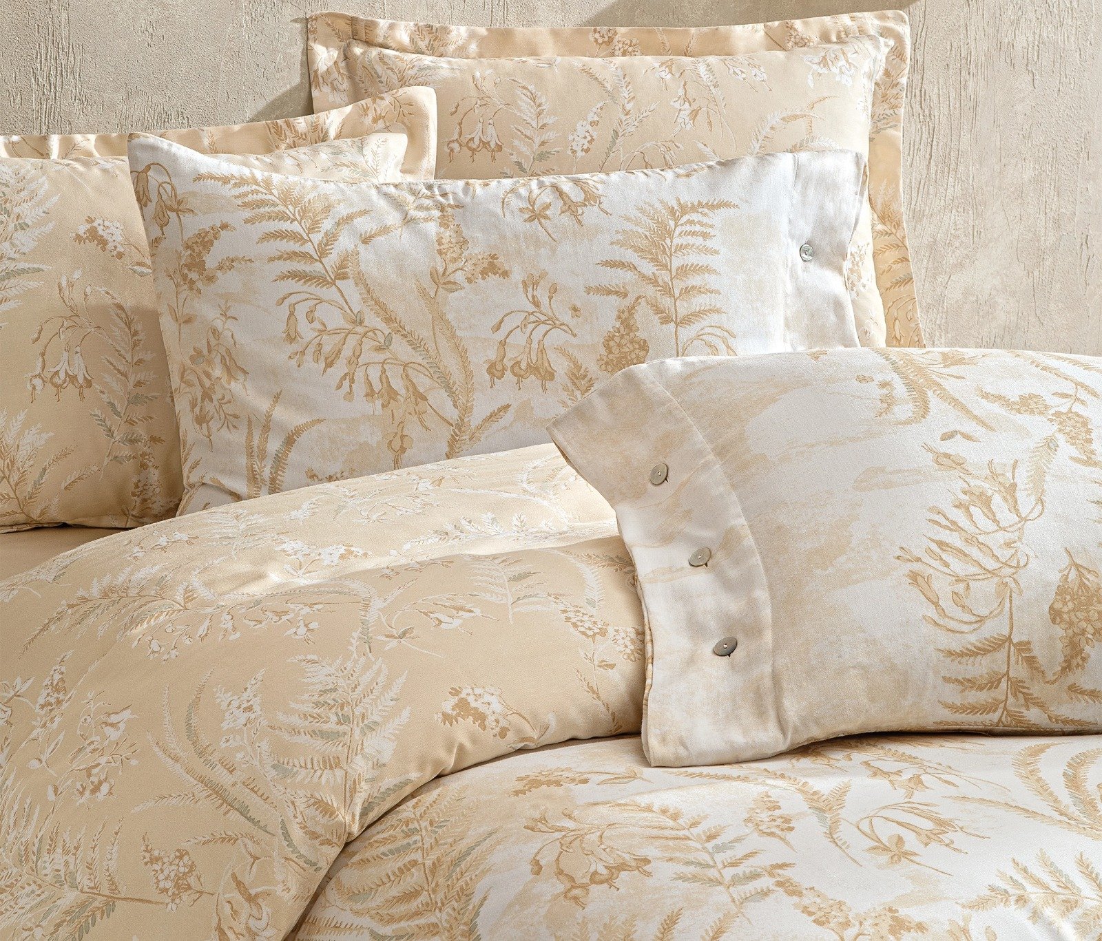 KING SIZE LINDA ECRU COTTON SATIN DUVET SET