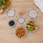 3PC round Glass Food Storage Container Set