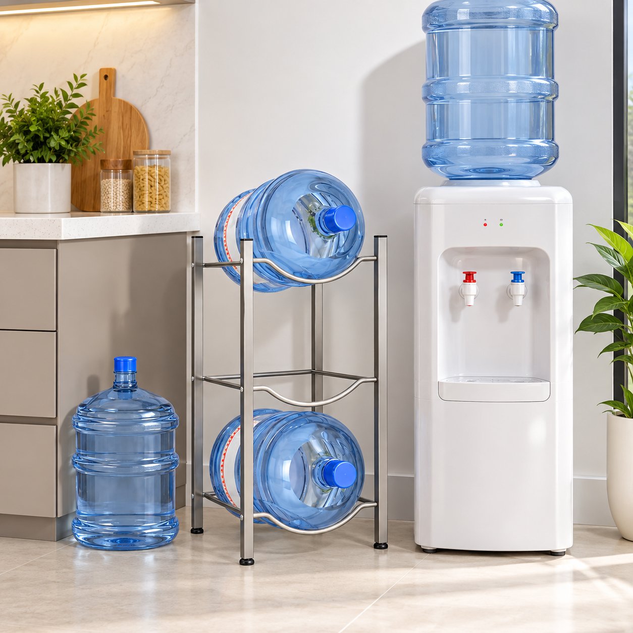 3-TIER METAL GALLON WATER JUG HOLDER 76 CM