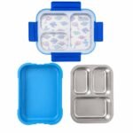 Stainless Steel Dinosaur 3-Compartment Lunch Box 970ML
