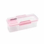 SLIM DIVIDED LUNCH BOX 350 ML WITH LOCKING LID - Pink