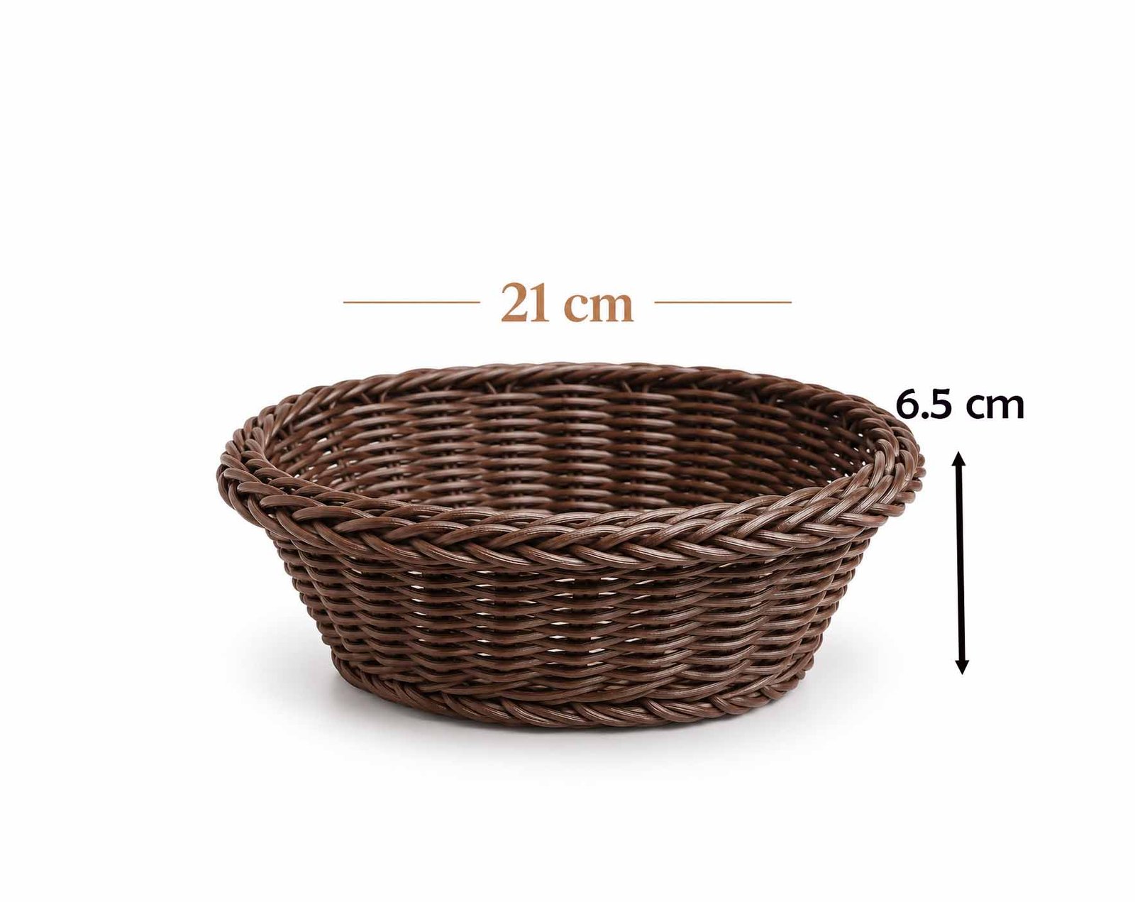 ROUND WOVEN BREAD AND SERVING BASKET 21 CM - Image 2