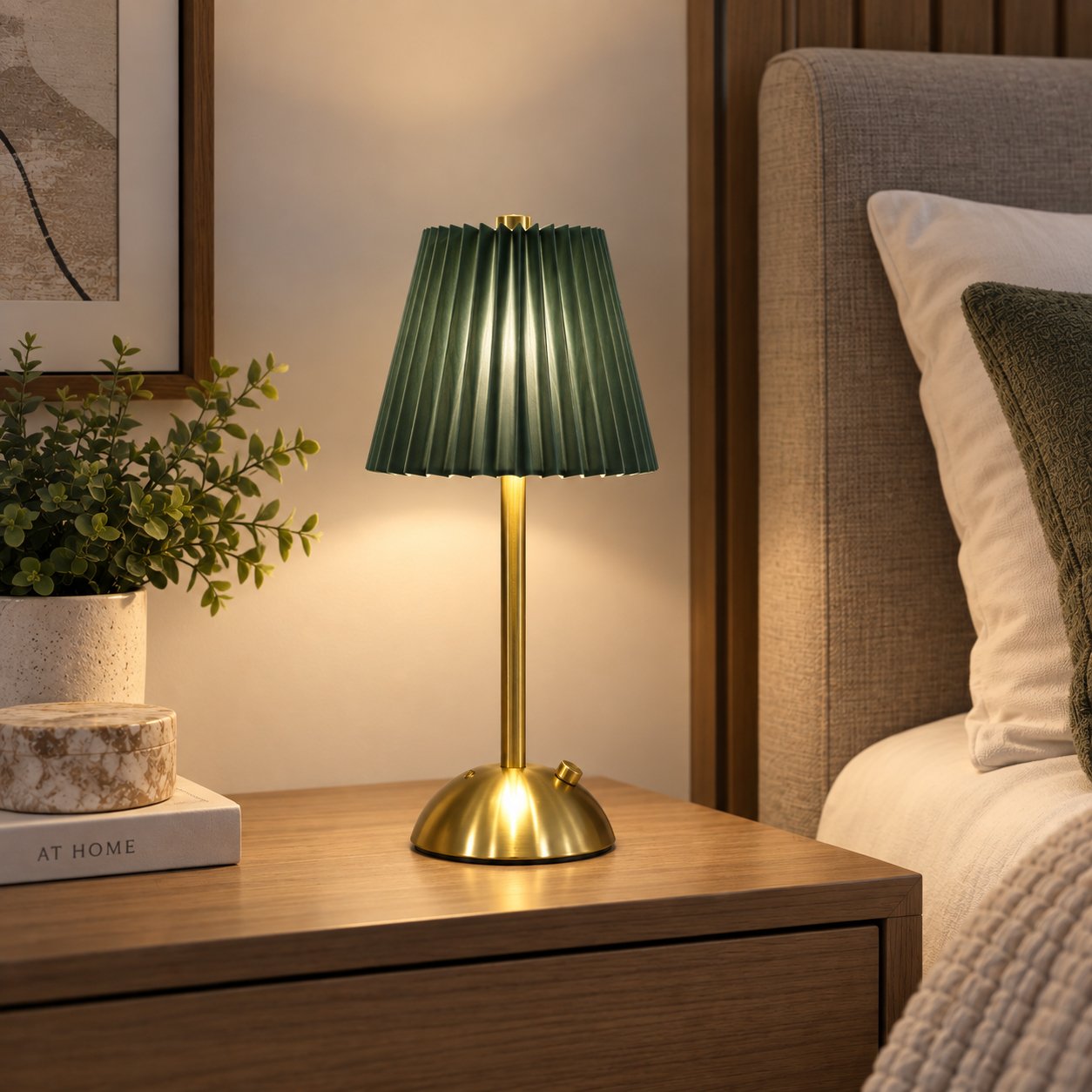 TABLE LAMP RECHARGEABLE 3-COLOR - TOUCH CONTROL - Green