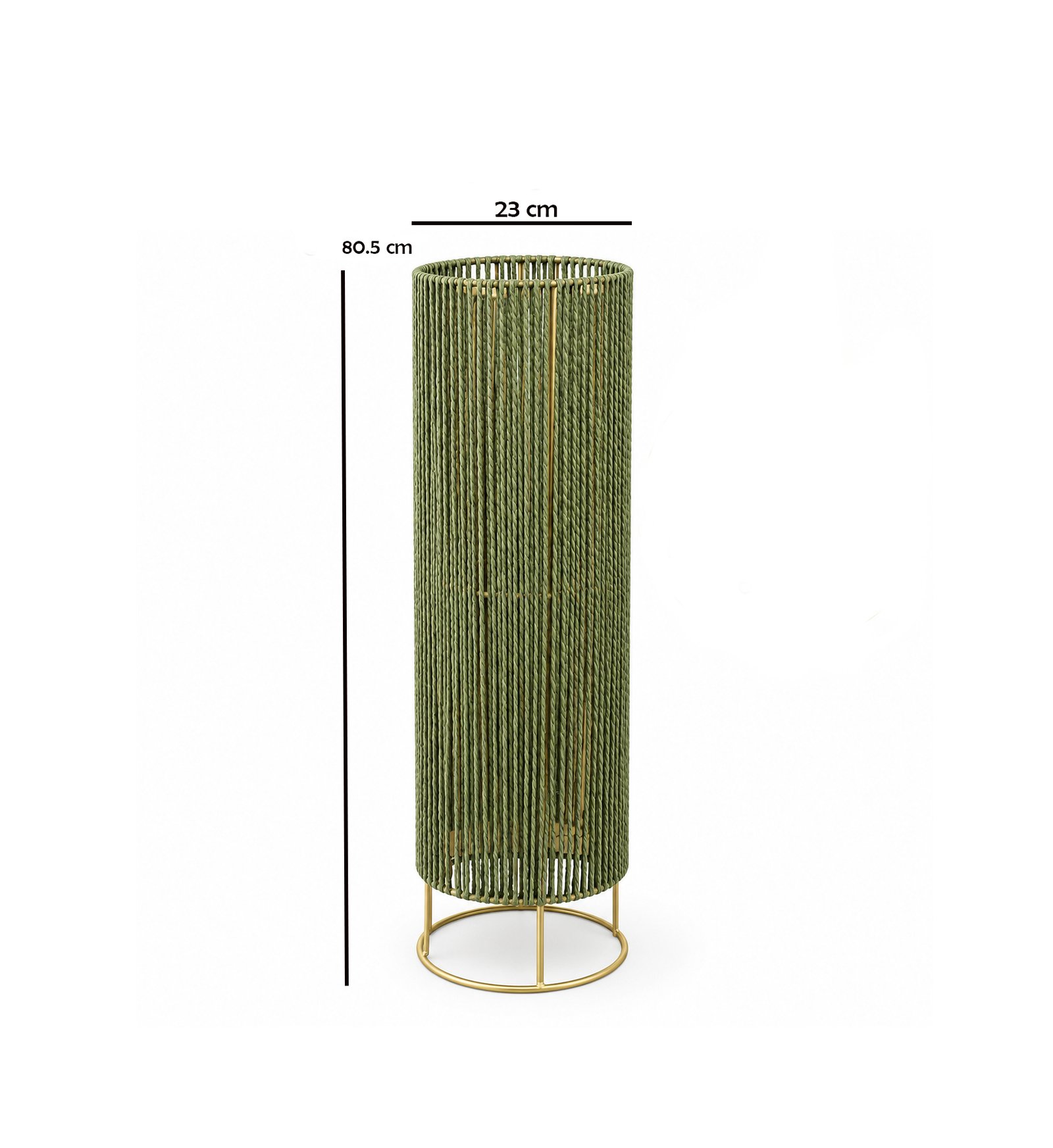 DECORATIVE GREEN ROPE FLOOR LIGHT STAND 80.5 CM - Image 3