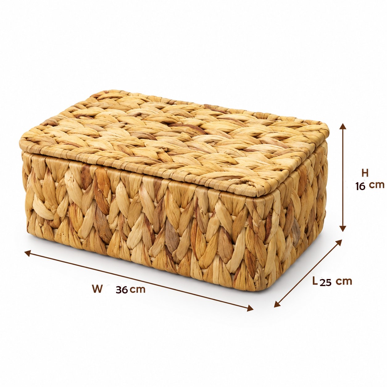 LARGE WICKER STORAGE BASKET WITH ATTACHED LID - Image 5