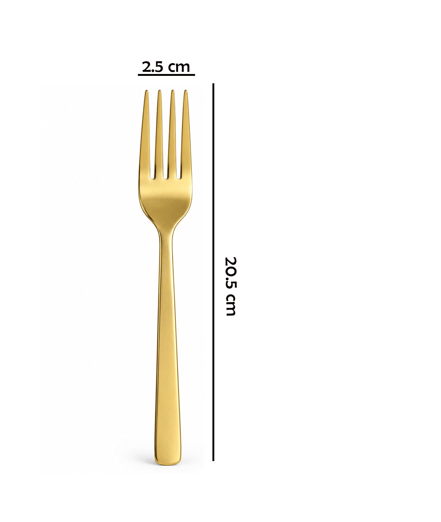 GOLD DINNER FORKS SET OF 6 STAINLESS STEEL - Image 2