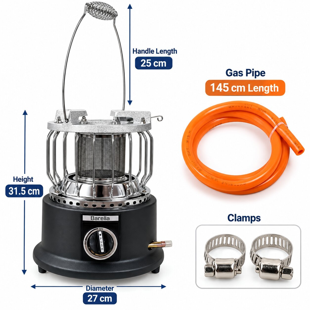PORTABLE 2-IN-1 GAS HEATER AND COOKING STOVE